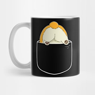 Funny Pocket Corgi Butt Joke Design for Cute Corgi Dog Owner Gift Mug